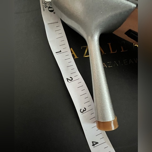 👡NWOT Silver Strappy Ribbon Stilleto Sandals - Picture 8 of 8